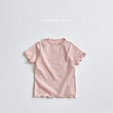 Load image into Gallery viewer, VIVID KIDS NECK FRILL TEE*PREORDER