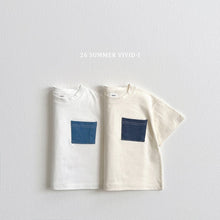 Load image into Gallery viewer, VIVID KIDS POCKET DENIM SHORT SLEEVES*PREORDER