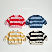 Load image into Gallery viewer, VIVID KIDS BIG STRIPE BEAR SWEAT TOP*PREORDER