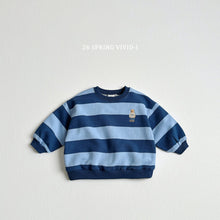 Load image into Gallery viewer, VIVID KIDS BIG STRIPE BEAR SWEAT TOP*PREORDER