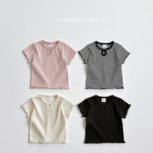 Load image into Gallery viewer, VIVID KIDS STRIPE FRILL TEE*PREORDER