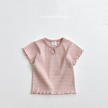 Load image into Gallery viewer, VIVID KIDS STRIPE FRILL TEE*PREORDER