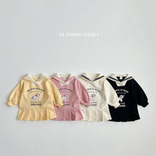 將圖片載入到圖庫檢視器中，VIVID KIDS 水手領連身裙*預購