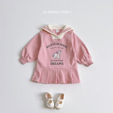 將圖片載入到圖庫檢視器中，VIVID KIDS 水手領連身裙*預購