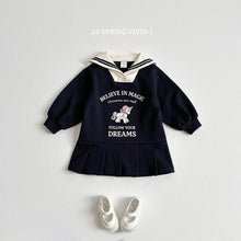 將圖片載入到圖庫檢視器中，VIVID KIDS 水手領連身裙*預購