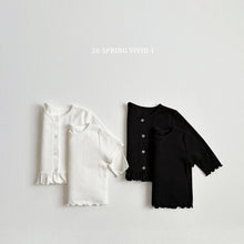 將圖片載入圖庫檢視器中，VIVID KIDS 鏤空開襟衫套裝*預購