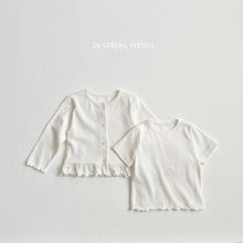 將圖片載入圖庫檢視器中，VIVID KIDS 鏤空開襟衫套裝*預購