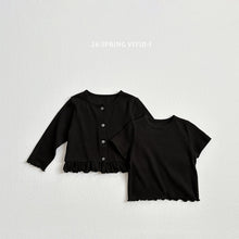 將圖片載入圖庫檢視器中，VIVID KIDS 鏤空開襟衫套裝*預購