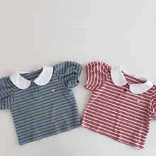 Load image into Gallery viewer, MEL KIDS SUMMER SOUL STRIPE COLLAR TEE**PREORDER