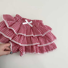 Load image into Gallery viewer, MEL KIDS SUMMER CHECK FRILL PANTS**PREORDER