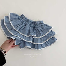 Load image into Gallery viewer, MEL KIDS SUMMER DENIM FRILL PANTS**PREORDER