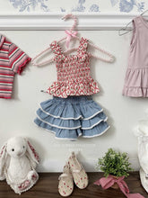 Load image into Gallery viewer, MEL KIDS SUMMER DENIM FRILL PANTS**PREORDER