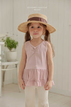 Load image into Gallery viewer, MEL KIDS SUMMER V NECK FRILL TOP**PREORDER