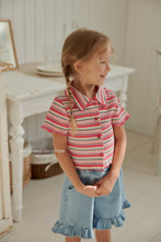 Load image into Gallery viewer, MEL KIDS SUMMER COLLAR STRIPE BUTTON SHIRT**PREORDER