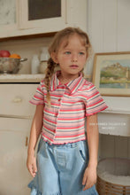 Load image into Gallery viewer, MEL KIDS SUMMER COLLAR STRIPE BUTTON SHIRT**PREORDER