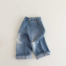 Load image into Gallery viewer, MEL KIDS SUMMER MESH DENIM PANTS**PREORDER