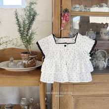 Load image into Gallery viewer, MEL KIDS SUMMER DOTS CAN CAN SLEEVELESS BLOUSE*PREORDER