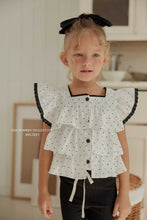Load image into Gallery viewer, MEL KIDS SUMMER DOTS CAN CAN SLEEVELESS BLOUSE*PREORDER