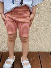 Load image into Gallery viewer, POISSON KIDS STRIPE BIKE SHORT**PREORDER