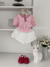 Load image into Gallery viewer, POISSON KIDS BUTTON STRIPE TEE**PREORDER