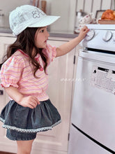 Load image into Gallery viewer, POISSON KIDS BUTTON STRIPE TEE**PREORDER