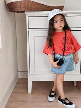 Load image into Gallery viewer, POISSON KIDS FRILL DENIM SHORTS**PREORDER