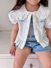 Load image into Gallery viewer, POISSON KIDS FRILL DENIM SHORTS**PREORDER