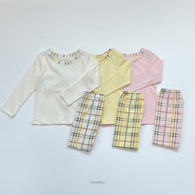 Load image into Gallery viewer, LIME &amp; BLUE KIDS Minnie Check Top and Bottom Set **Preorder