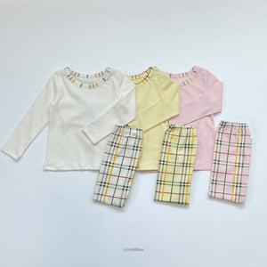 LIME & BLUE KIDS Minnie Check Top and Bottom Set **Preorder