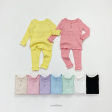 Load image into Gallery viewer, LIME &amp; BLUE KIDS Rib Top and Bottom Set **Preorder