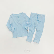 Load image into Gallery viewer, LIME &amp; BLUE KIDS Rib Top and Bottom Set **Preorder