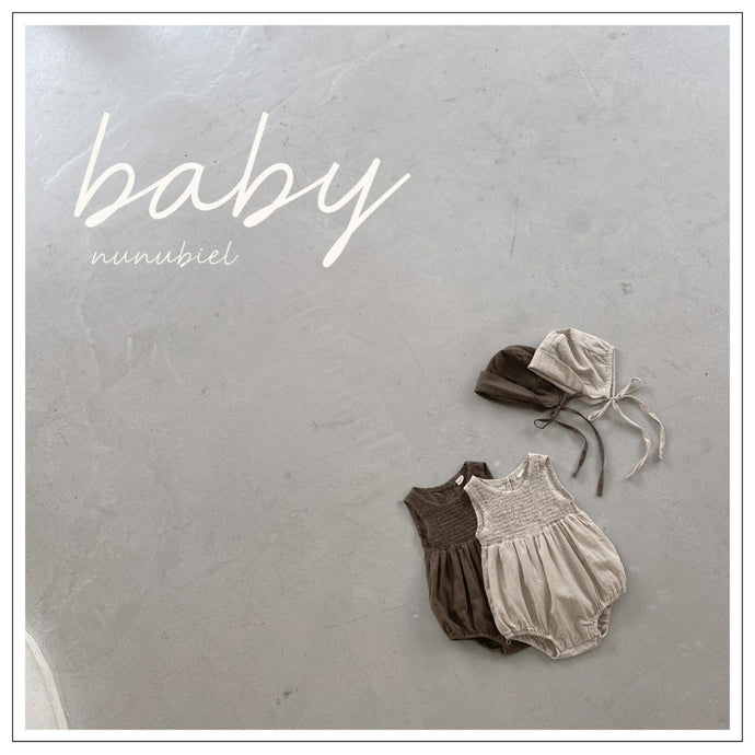 NUNUNBIEL Leaf Bodysuit with Bonnet *Preorder