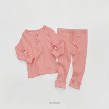 Load image into Gallery viewer, LIME &amp; BLUE KIDS Rib Top and Bottom Set **Preorder